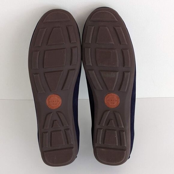 Wirth Navy Blue Suede Rhinestone Loafers Moccasins Flats Women's 8 - Picture 9 of 10